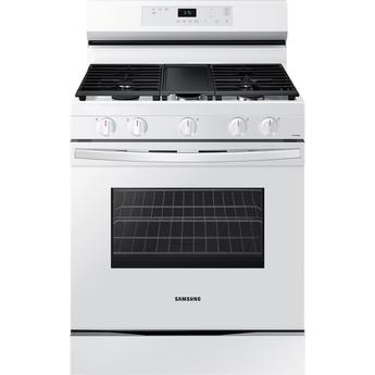 Samsung NX60A6111SW White Gas Freestanding Range, in White