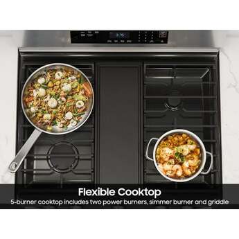 Samsung NX60A6311SS Stainless Steel Gas Freestanding Range, in Stainless Steel — thumbnail 12