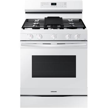 Samsung NX60A6511SW White Gas Freestanding Range, in White