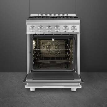 Smeg SPR24UGGX 24 Inch Stainless Steel Gas Freestanding Range, in Stainless Steel — thumbnail 11