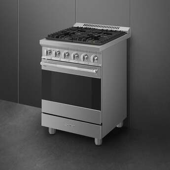 Smeg SPR24UGGX 24 Inch Stainless Steel Gas Freestanding Range, in Stainless Steel — thumbnail 12