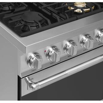 Smeg SPR24UGGX 24 Inch Stainless Steel Gas Freestanding Range, in Stainless Steel — thumbnail 9