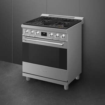 Smeg SPR30UGGX  30 Inch Natural Gas Freestanding Range, in Stainless Steel — thumbnail 11