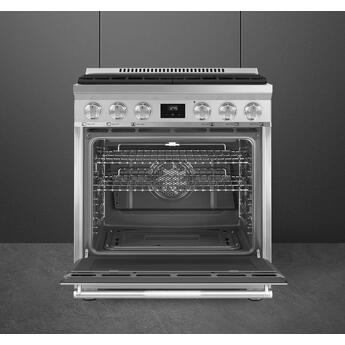 Smeg SPR30UGGX  30 Inch Natural Gas Freestanding Range, in Stainless Steel — thumbnail 13