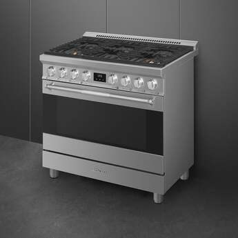 Smeg SPR36UGGX  36 Inch Natural Gas Freestanding Range, in Stainless Steel — thumbnail 11