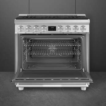 Smeg SPR36UGGX  36 Inch Natural Gas Freestanding Range, in Stainless Steel — thumbnail 12