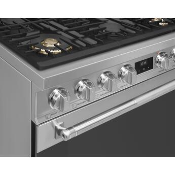 Smeg SPR36UGGX  36 Inch Natural Gas Freestanding Range, in Stainless Steel — thumbnail 14