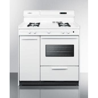 Summit WLM4307KW 36 Inch White Gas Freestanding Range