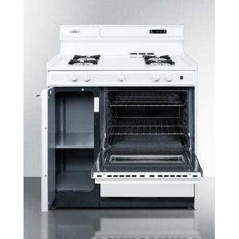 Summit WLM4307KW 36 Inch White Gas Freestanding Range — thumbnail 3