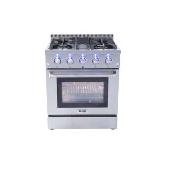Thor Kitchen 30" Stainless Steel Natural Gas Sealed Burner Range - Convection — thumbnail 11