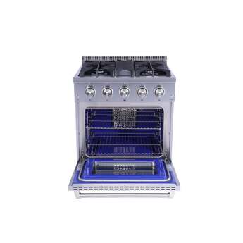 Thor Kitchen 30" Stainless Steel Natural Gas Sealed Burner Range - Convection — thumbnail 4