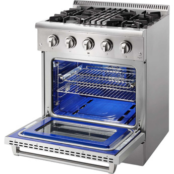 Thor Kitchen 30" Stainless Steel Natural Gas Sealed Burner Range - Convection — thumbnail 8
