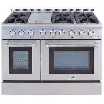 Thor Kitchen 48" PRO Stainless Steel Natural Gas Double Oven Sealed Burner Range