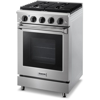 Thor Kitchen LRG2401U 24 Inch Natural Gas, All Gas Freestanding Range in