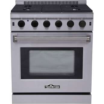 Thor Kitchen LRG3001U 30 Inch Stainless Steel Gas Convection Freestanding Range