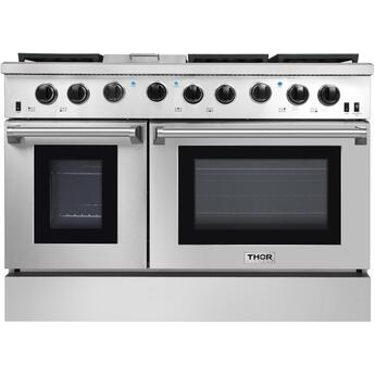 Thor Kitchen 48" PRO Stainless Steel Natural Gas Sealed Burner Double Oven Range