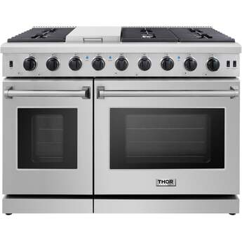 Thor Kitchen 48 Inch Liquid Propane Freestanding Range, in
