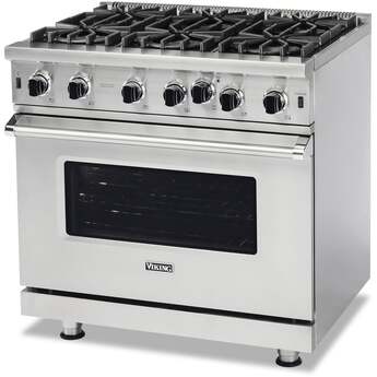 Viking VGIC53626BCS 5 Series 36 Inch Cast Black Gas Convection Freestanding Range — thumbnail 6