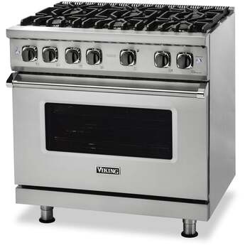 Viking VGR5364GABLP  5 Series 36 Inch Alluvial Blue Gas Convection Freestanding Range — thumbnail 15