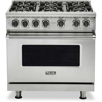 Viking VGR5364GSSLP 5 Series 36 Inch Stainless Steel Gas Convection Freestanding Range — thumbnail 17