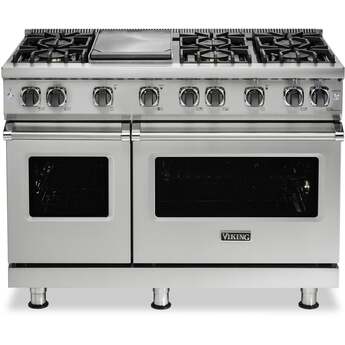 Viking VGR5488BCS 5 Series 48 Inch Cast Black Gas Convection Double Oven Freestanding Range — thumbnail 7