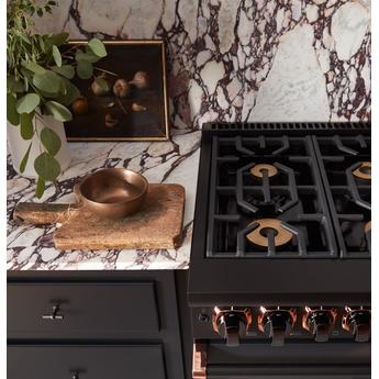 Viking VGR74828BBORGLP  48 Inch Liquid Propane, All Gas Double Oven Freestanding Range in Cast Black — thumbnail 2