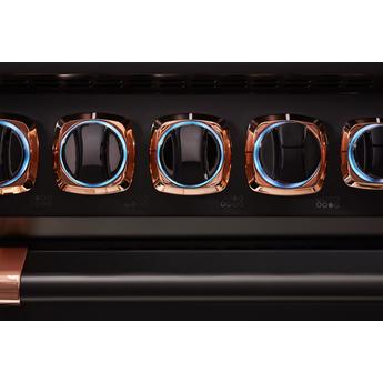 Viking VGR74828BBORGLP  48 Inch Liquid Propane, All Gas Double Oven Freestanding Range in Cast Black — thumbnail 3