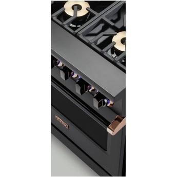 Viking VGR74828BBORGLP  48 Inch Liquid Propane, All Gas Double Oven Freestanding Range in Cast Black — thumbnail 6