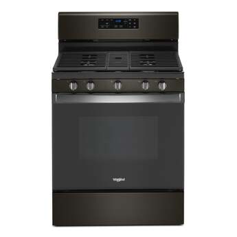 Whirlpool 30" Black Stainless Steel Gas Sealed Burner Range