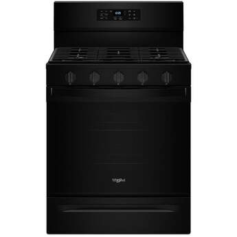 Whirlpool 30 Inch Gas Range With Air Cooking Technology, Nopreheat Air Fry And Air Baking And Self Clean: Black