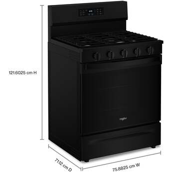 Whirlpool 30 Inch Gas Range With Air Cooking Technology, Nopreheat Air Fry And Air Baking And Self Clean: Black — thumbnail 10