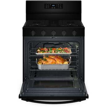 Whirlpool 30 Inch Gas Range With Air Cooking Technology, Nopreheat Air Fry And Air Baking And Self Clean: Black — thumbnail 2