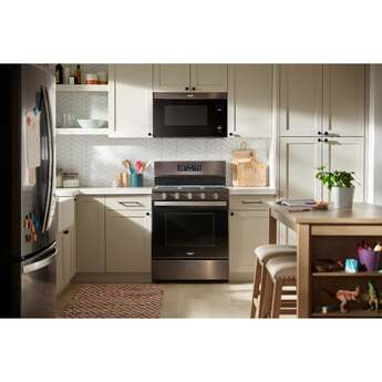 Whirlpool 30 Inch Gas Range With Air Cooking Technology, Nopreheat Air Fry And Air Baking And Self Clean: Fingerprint Resistant Black Stainless Steel — thumbnail 2