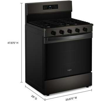 Whirlpool 30 Inch Gas Range With Air Cooking Technology, Nopreheat Air Fry And Air Baking And Self Clean: Fingerprint Resistant Black Stainless Steel — thumbnail 37