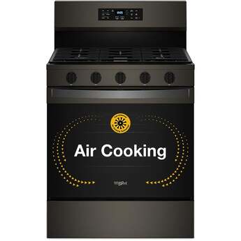 Whirlpool 30 Inch Gas Range With Air Cooking Technology, Nopreheat Air Fry And Air Baking And Self Clean: Fingerprint Resistant Black Stainless Steel — thumbnail 8