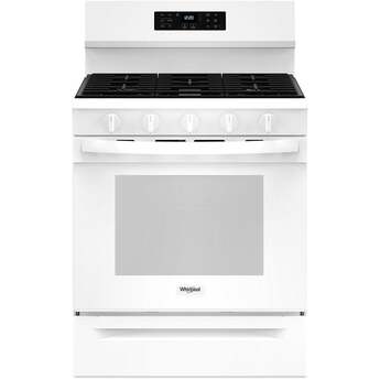 Whirlpool 30 Inch Gas Range With Air Cooking Technology, Nopreheat Air Fry And Air Baking And Self Clean: White