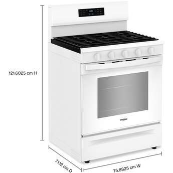 Whirlpool 30 Inch Gas Range With Air Cooking Technology, Nopreheat Air Fry And Air Baking And Self Clean: White — thumbnail 20