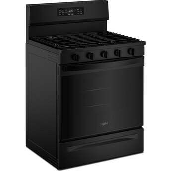 Whirlpool 30-inch Gas Range with Air Cooking Technology and EZ-2-Lift? Hinged Grates: Black — thumbnail 4