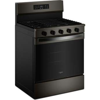 Whirlpool 30-inch Gas Range with Air Cooking Technology and EZ-2-Lift? Hinged Grates: Black Stainless — thumbnail 4