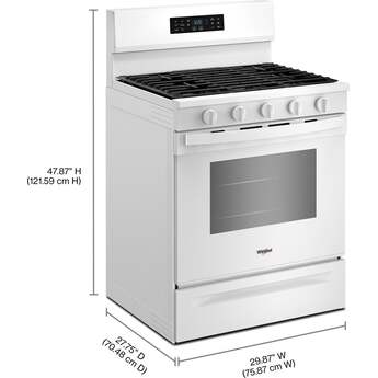 Whirlpool 30-inch Gas Range with Air Cooking Technology and EZ-2-Lift? Hinged Grates: White — thumbnail 14