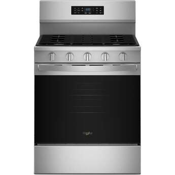 Whirlpool 30-inch Gas Range with Air Cooking Technology and EZ-2-Lift? Hinged Grates: Fingerprint Resistant Stainless Steel