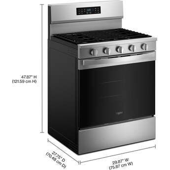 Whirlpool 30-inch Gas Range with Air Cooking Technology and EZ-2-Lift? Hinged Grates: Fingerprint Resistant Stainless Steel — thumbnail 14