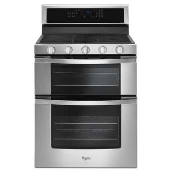 Whirlpool 30" Stainless Steel Gas Double Oven Range - Convection