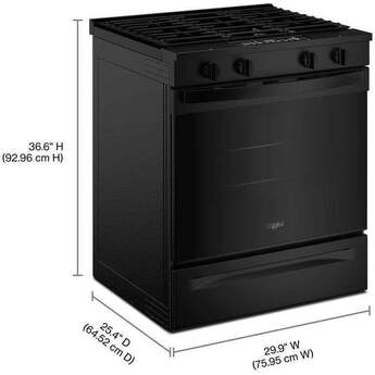 Whirlpool 30 inch 5 Cu. Ft. Smart Slide-In Gas Range With Air Cooking Technology And Steam Clean: Wsgs4530tx — thumbnail 32
