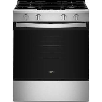 Whirlpool 30 inch 5 Cu. Ft. Smart Slide-In Gas Range With Air Cooking Technology And Steam Clean: Wsgs4530tx