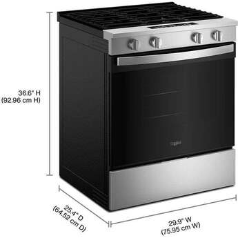 Whirlpool 30 inch 5 Cu. Ft. Smart Slide-In Gas Range With Air Cooking Technology And Steam Clean: Wsgs4530tx — thumbnail 31