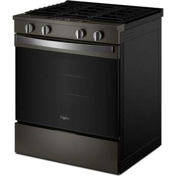 Whirlpool 30 inch 5 Cu. Ft. Smart Slide-In Gas Range With Air Cooking Technology And Steam Clean: Black Stainless Steel — thumbnail 12