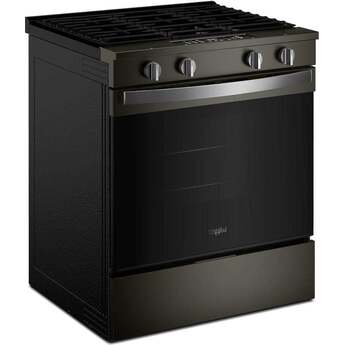 Whirlpool 30 inch 5 Cu. Ft. Smart Slide-In Gas Range With Air Cooking Technology And Steam Clean: Black Stainless Steel — thumbnail 5