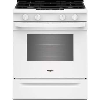 Whirlpool 30 inch 5 Cu. Ft. Smart Slide-In Gas Range With Air Cooking Technology And Steam Clean: Wsgs4530tx