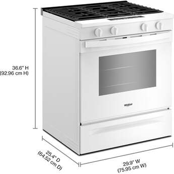 Whirlpool 30 inch 5 Cu. Ft. Smart Slide-In Gas Range With Air Cooking Technology And Steam Clean: Wsgs4530tx — thumbnail 16